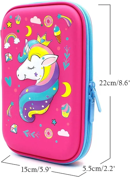Trousse Scolaire Rigide Licorne — "Rêve Magique"
