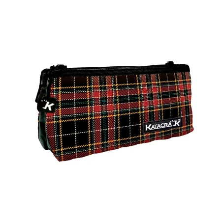Trousse Scolaire double ouverture Katacrak Tartan écosse