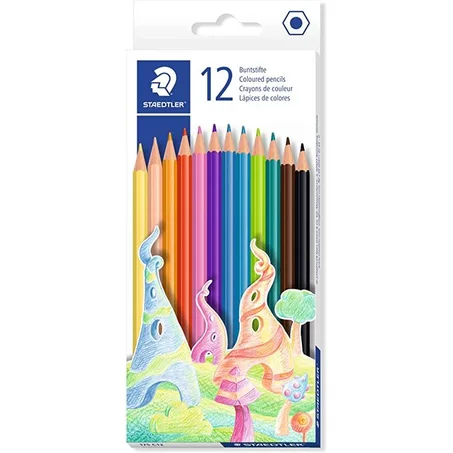 Crayons de couleur Staedtler, Lot de 12 crayons aux couleurs assorties