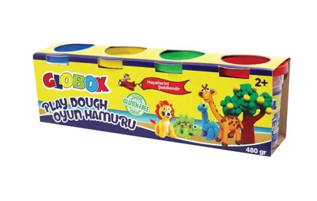 Set de 4 pots de pâtes à modeler 480gr Globox