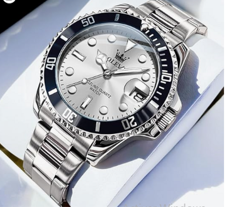 ، ساعة انالوج كوارتز  ساعة مضيئة مقاومة للماء للرجال