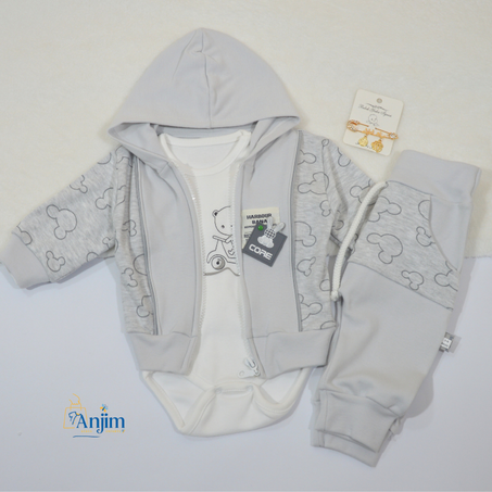 طقم أطفال كامل… أناقة وراحة في 3 قطع