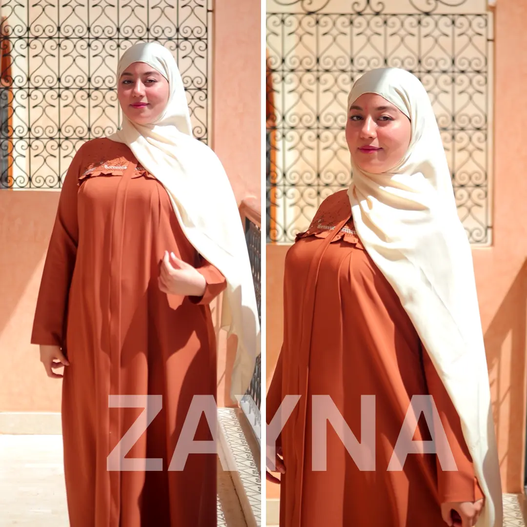 عباية بالطرزة كريب برادا