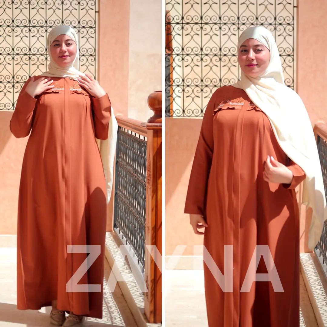 عباية بالطرزة كريب برادا