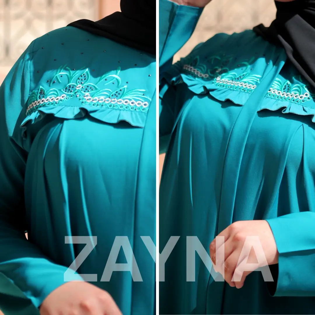 عباية بالطرزة كريب برادا