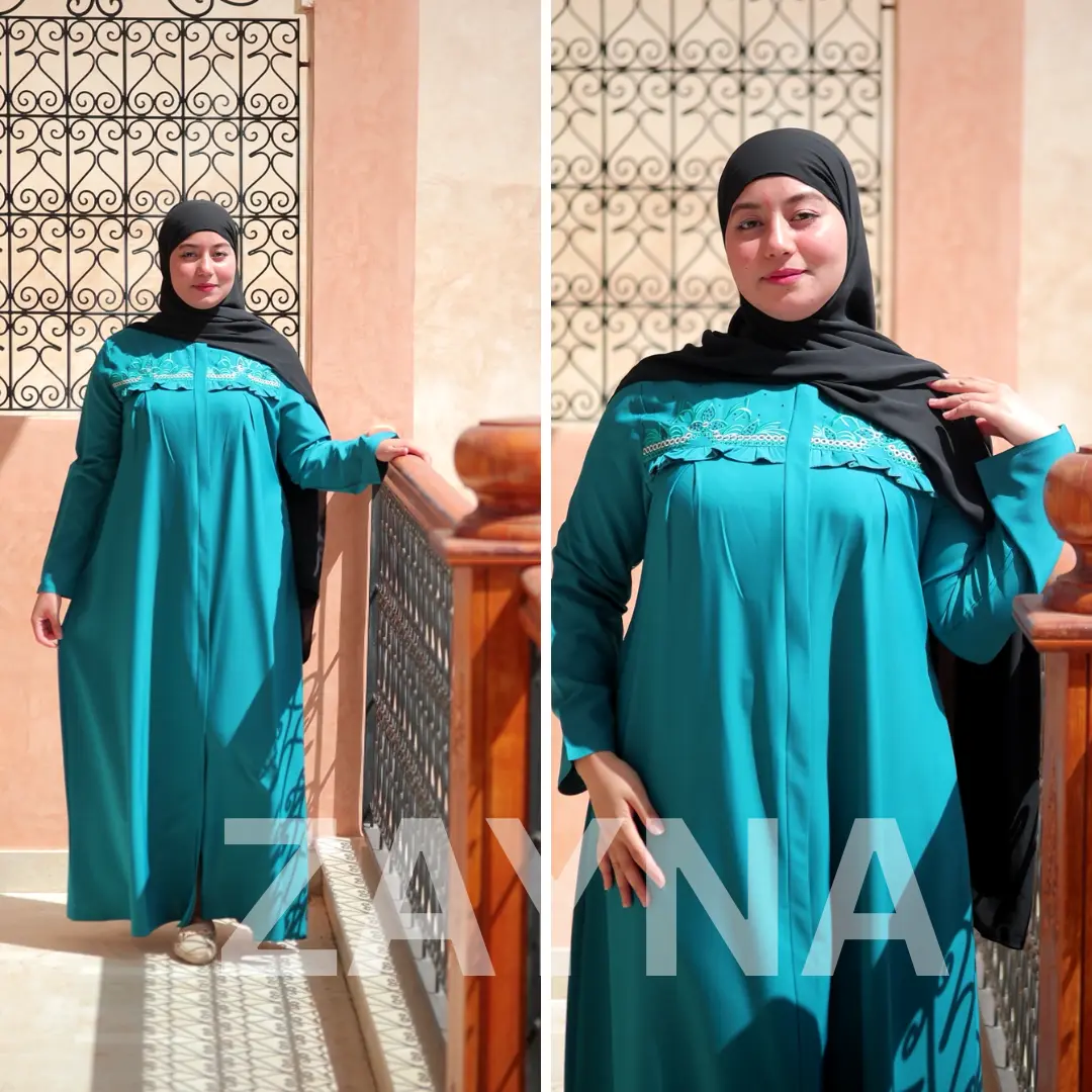 عباية بالطرزة كريب برادا