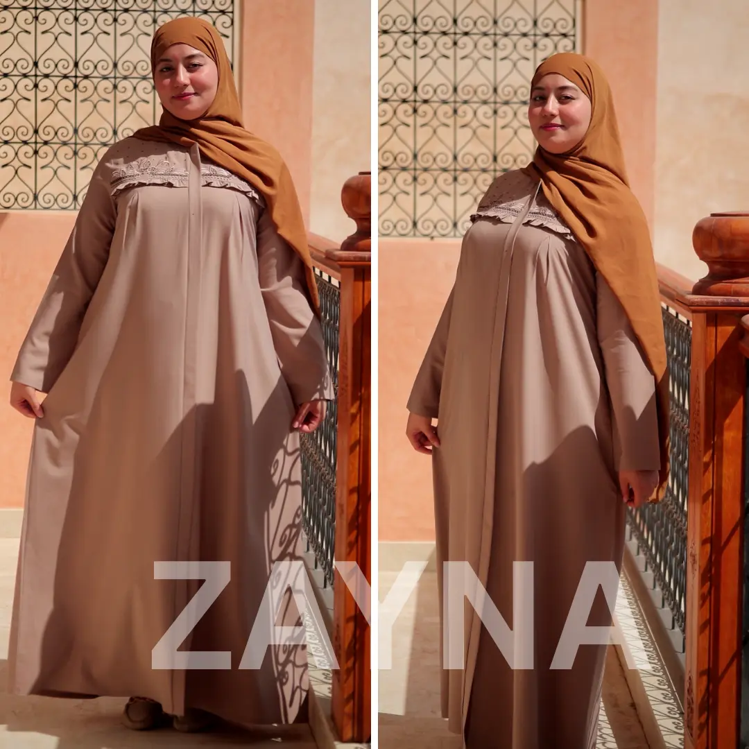 عباية بالطرزة كريب برادا
