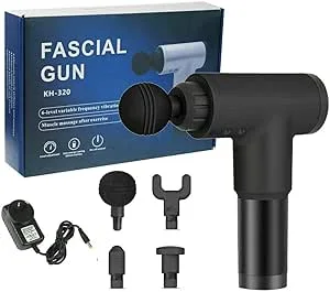 Pistolet de massage électrique avec 4 têtes