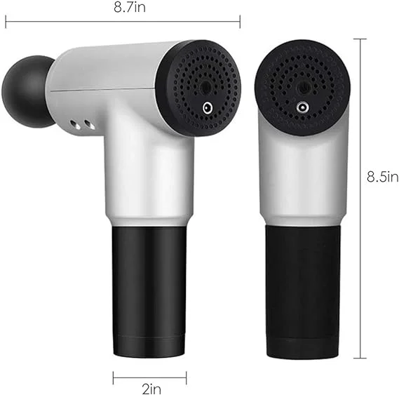 Pistolet de massage électrique avec 4 têtes