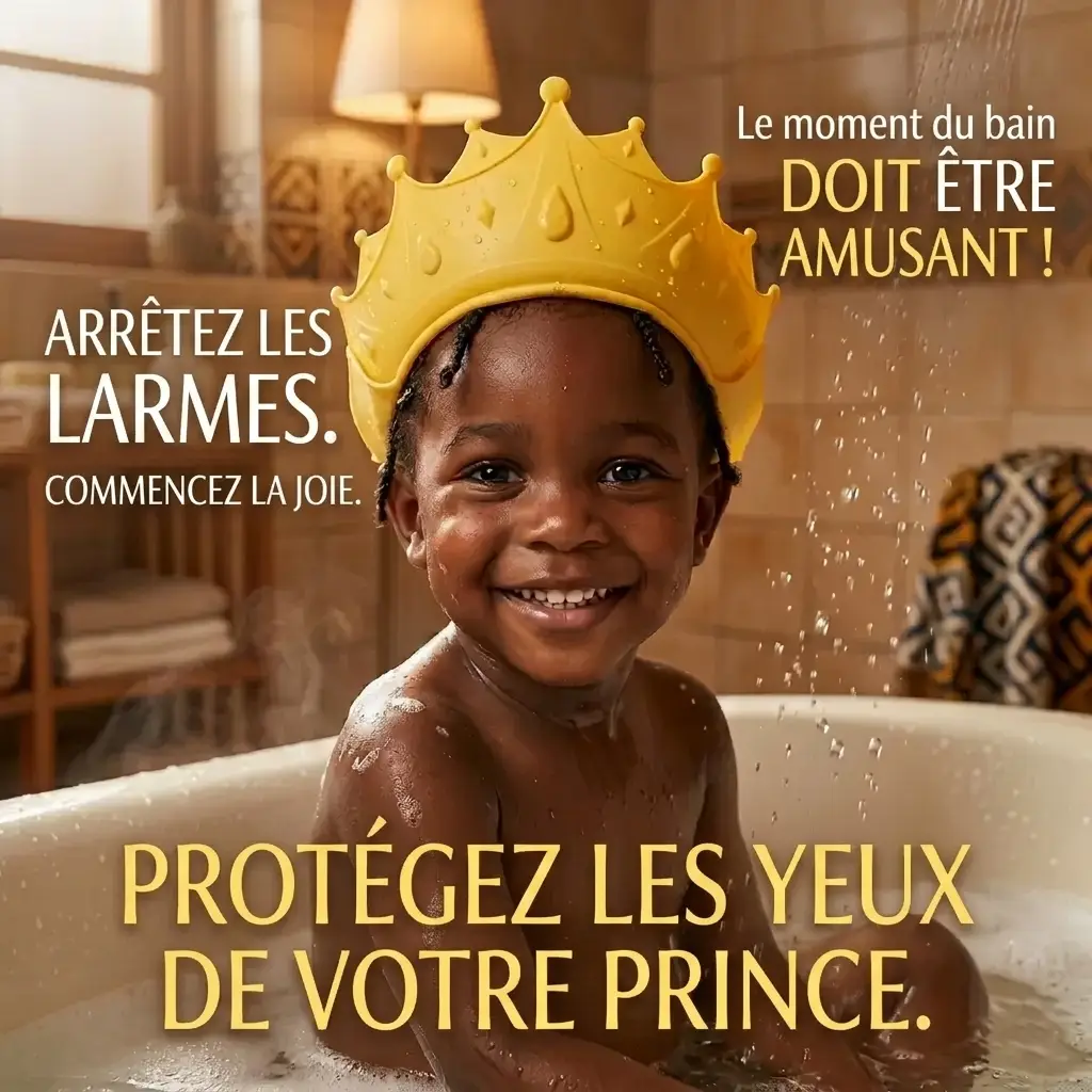 Fini les larmes du bain ! Protégez ses yeux avec sa Couronne Royale.