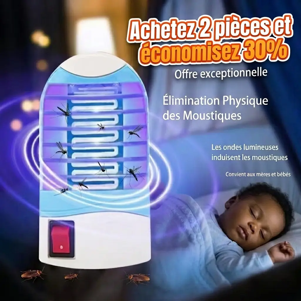Prise Anti-Moustiques Électronique – Protégez Votre Famille et Dormez en Paix