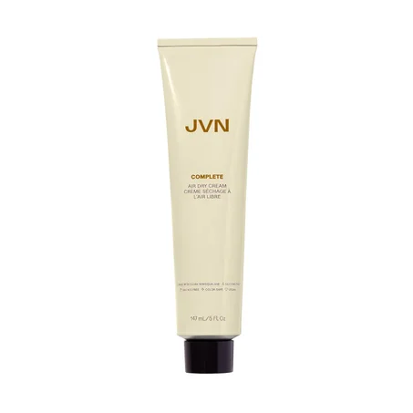 JVN No Heat - Crema completa de secado al aire, 5 onzas líquidas, la crema alisadora del cabello mejora tu textura natural, crema para rizos y productos para el cabello ondulado, sin silicona
