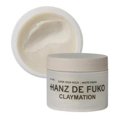 Hanz de Fuko Claymation – Arcilla premium para el peinado masculino con súper alta fijación, acabado mate – Híbrido de arcilla y cera, producto de textura ideal para tipos de cabello liso, on