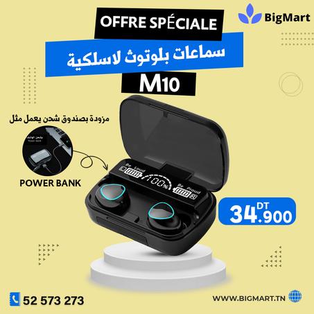 ÉCOUTEURS BLUETOOTH HAUTE QUALITÉ M10