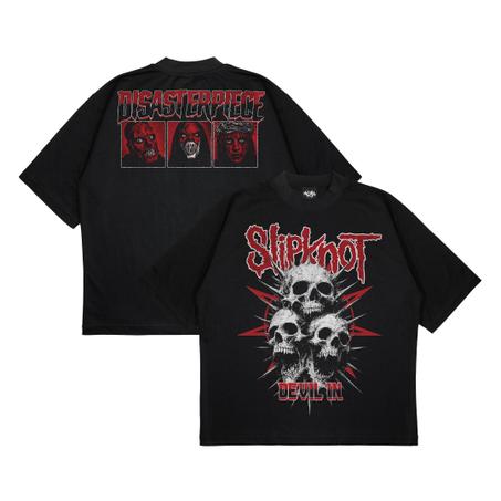 Slipknot Oversized T-Shirt – Heavy Metal Masked Band Graphic Tee