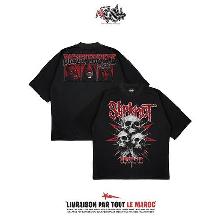 Slipknot Oversized T-Shirt – Heavy Metal Masked Band Graphic Tee