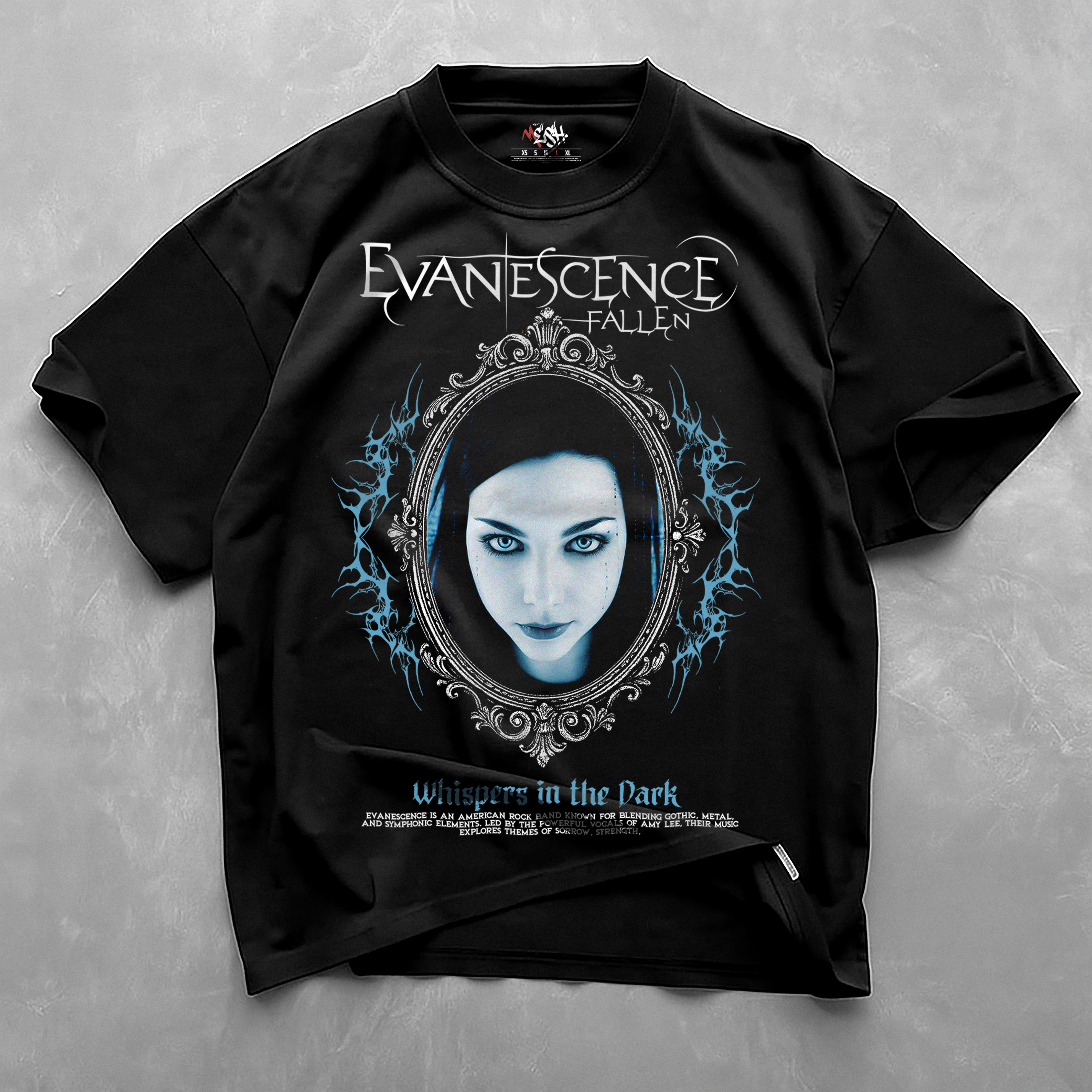 Evanescence Oversized T-Shirt – Gothic Rock Band Graphic Tee