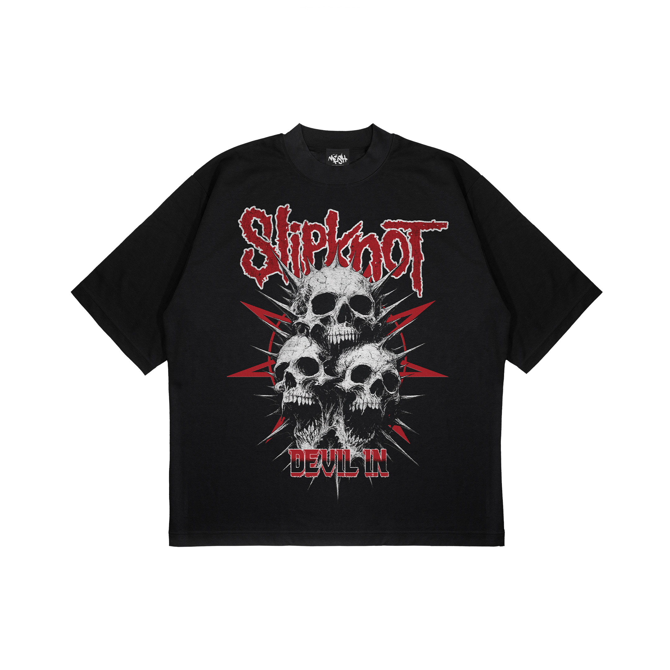 Slipknot Oversized T-Shirt – Heavy Metal Masked Band Graphic Tee
