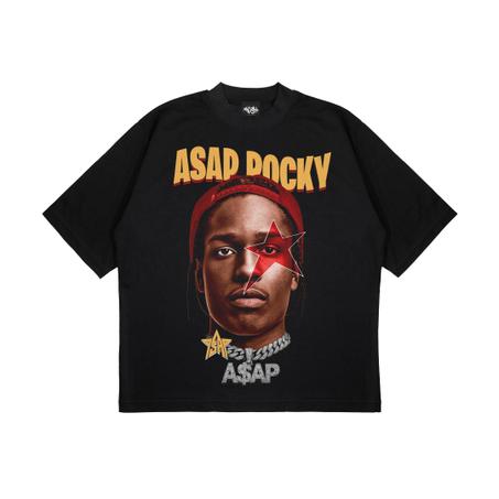 A$AP Rocky Oversized Black T-Shirt – Harlem Icon Streetwear Tee