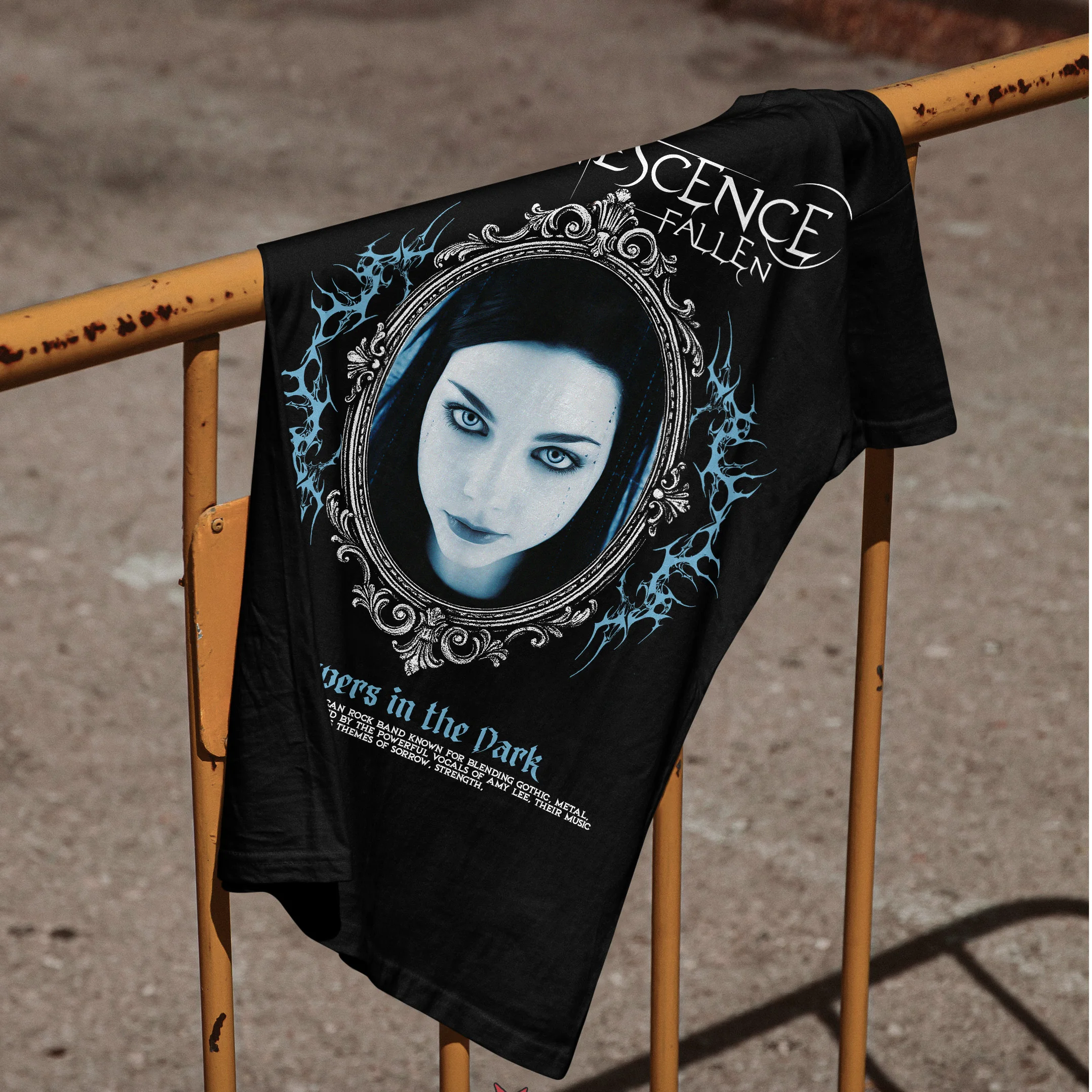 Evanescence Oversized T-Shirt – Gothic Rock Band Graphic Tee
