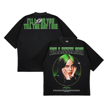 Billie Eilish Oversized T-Shirt – Dark Pop Icon Graphic Tee