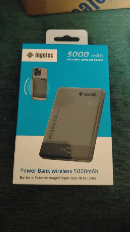 powerbank slim wireless 5000ma 20w