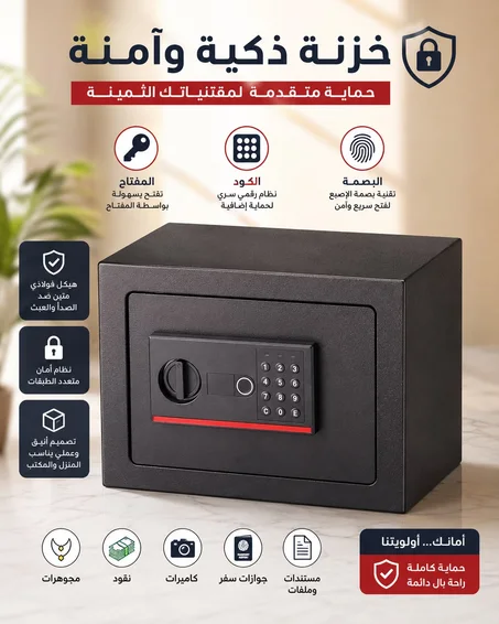 coffre fort blbasma 25*35*25cm empreinte digitale