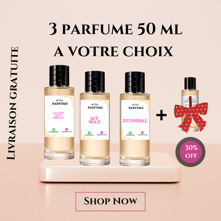 3 العطور 50 مل  + عطر هدية 🎁 للرجال و النساء  🚚 التوصيل مجاني