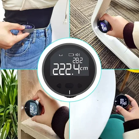 Kifaa cha kidijitali cha kupima umbali wa mistari ya moja kwa moja na iliyopinda kwa urahisi