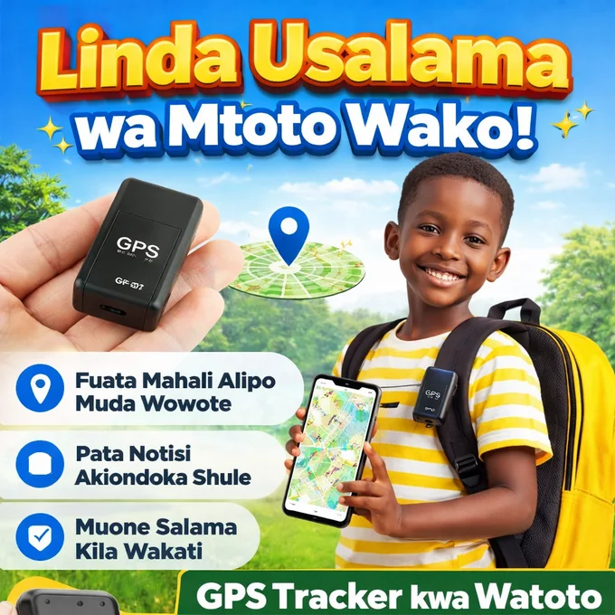 GPS ya usalama kwa watoto wadogo au gari lako au pikipiki yako