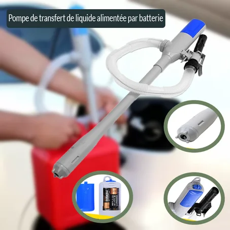 Pompe De Transfert De Carburant À Piles, Pompe De Transfert De Liquide Manuelle Pour Gaz, Diesel, Huile - 9 litre/minute (c)