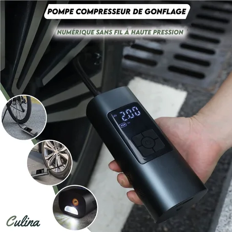 Pompe Compresseur De Gonflage Numérique Sans Fil À Haute Pression.