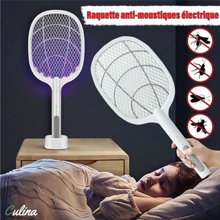 Raquette Anti-moustiques Électrique, Pour Tuer Les Insectes Volants Et Les Mouches.