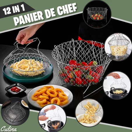 Le Panier Du Chef Pour Frire et Bouillir Vos Plats Préférés (c)
