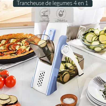 COUPE-LÉGUMES ET HACHOIR MULTIFONCTIONS 5 EN 1 (c)