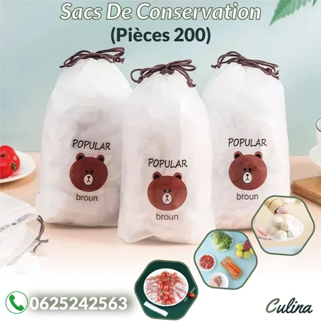 Sacs De Conservation Pour Les Restes Frais (200 Pièces) (c)