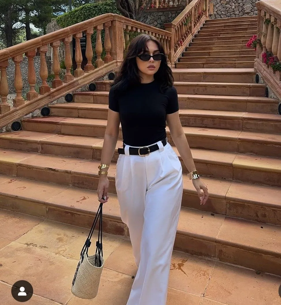Pantalon blanc basic