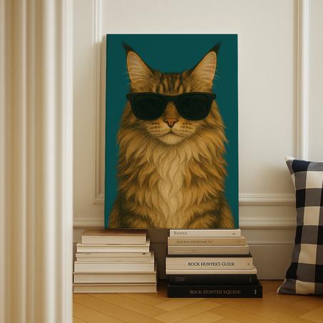 Maine Coon à lunettes