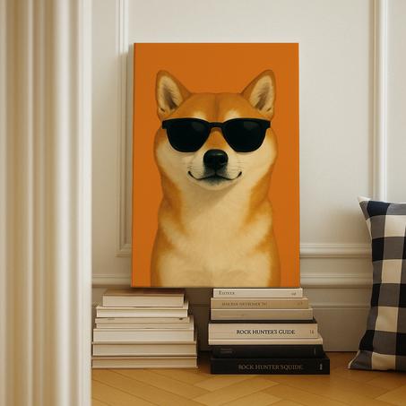 Shiba à lunettes