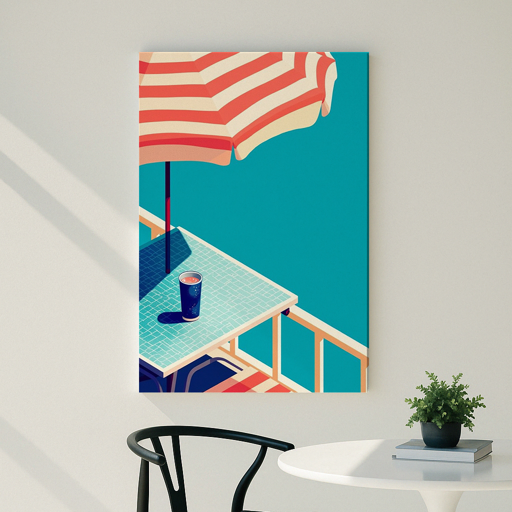 à la piscine
