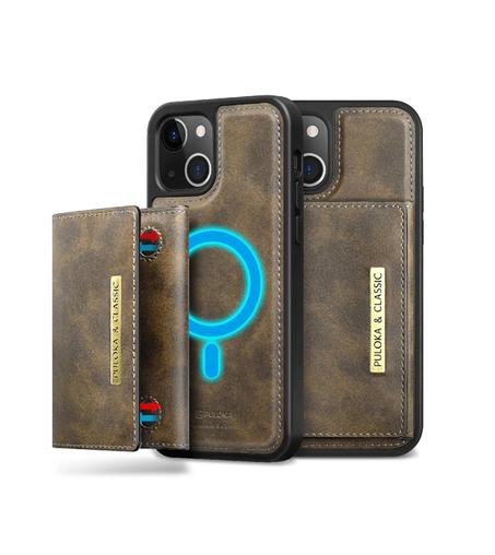 Coque magnétique détachable en cuir Portefeuille