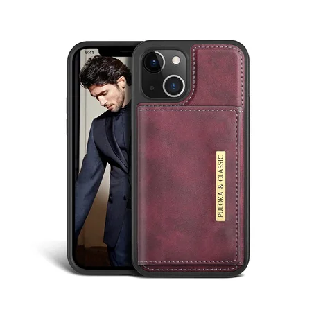 Coque magnétique avec portefeuille détachable en cuir iPhone 13 Pro