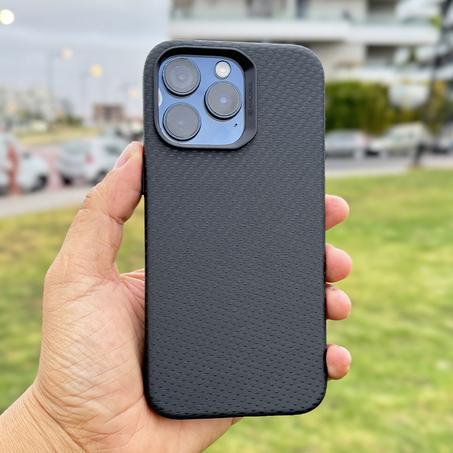 PULOKA Leather Carbon Fiber Textured iPhone Case