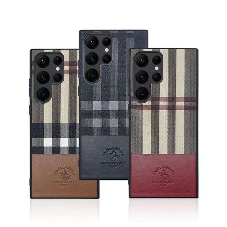 SAMSUNG S23 ULTRA Coque - Santa Barbara Genuine Leather Case (PLAID)