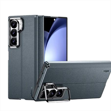 Luxury Leather Hidden Lens Holder Samsung Fold 6