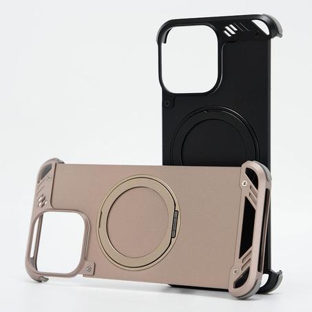 Frameless iphone Case with 360° Magnetic Metal Holder