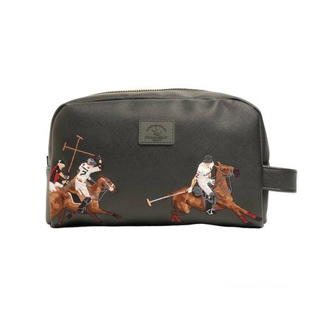 Santa Barbara Polo & Racquet Club Leather Embroidered Hand Bag