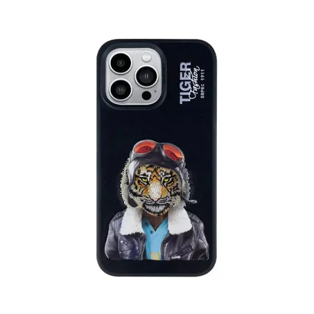 iPhone 14 Pro Max Coque - Santa Barbara Genuine Leather Case FERGUS Series (BLACK)