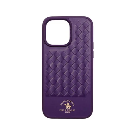 iPhone 14 Pro Coque - Santa Barbara Genuine Leather Case RAVEL Series (PURPLE)