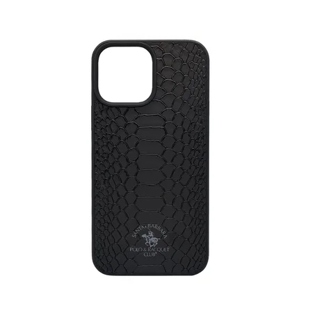 iPhone 14 Pro Max - Santa Barbara Genuine Leather Case KNIGHT Series (BLACK)